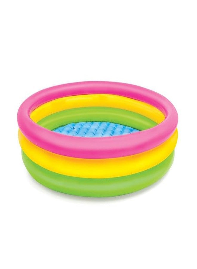 VWretails Sunset Glow Inflatable Pool for The Swimming Fun and Bath in Multicolor 3 Rings for emjoyment and Fun for Kids in Summer and Vacations for The Age of 2+ - Image 2
